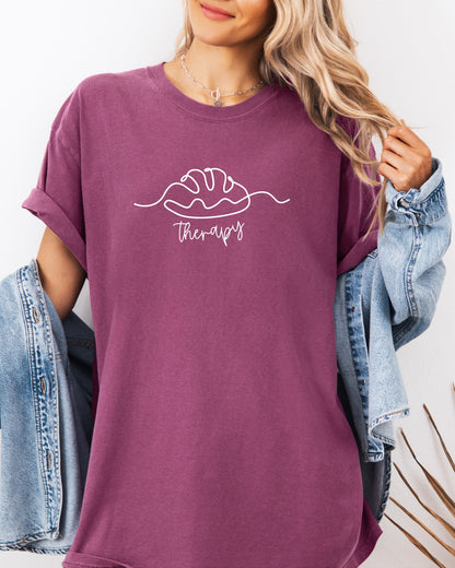 Bread Therapy Sourdough Comfort Colors Garment-Dyed T-Shirt – Home Baker Graphic Tee Berry