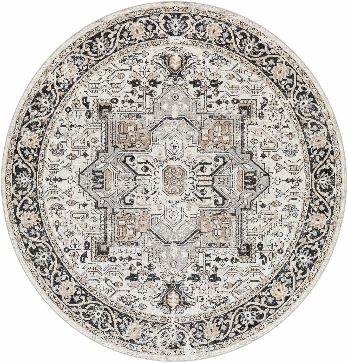 Cabacungan Washable Area Rug 6'7" x 6'7" Round
