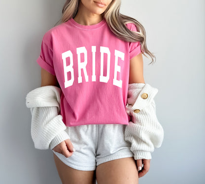 Bride Mrs Honeymoon Comfort Colors Garment Dyed T Shirt