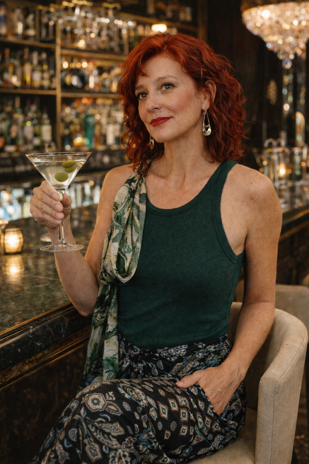 Leslie Tank Top in Forest Green