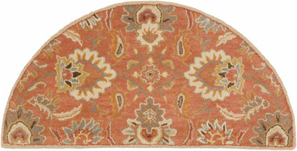 Chesterton Hand Tufted Orange 1112 Area Rug 2' x 4' Half-Circle