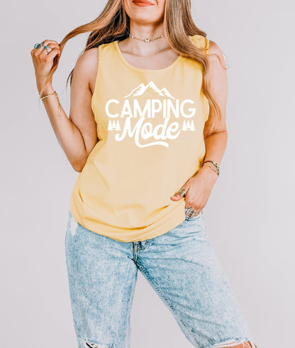 Camping Mode Mountain Hiking Nature Comfort Colors Tank Top Butter