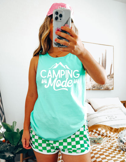 Camping Mode Mountain Hiking Nature Comfort Colors Tank Top Island Reef