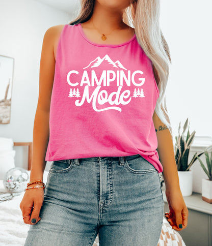 Camping Mode Mountain Hiking Nature Comfort Colors Tank Top Crunchberry