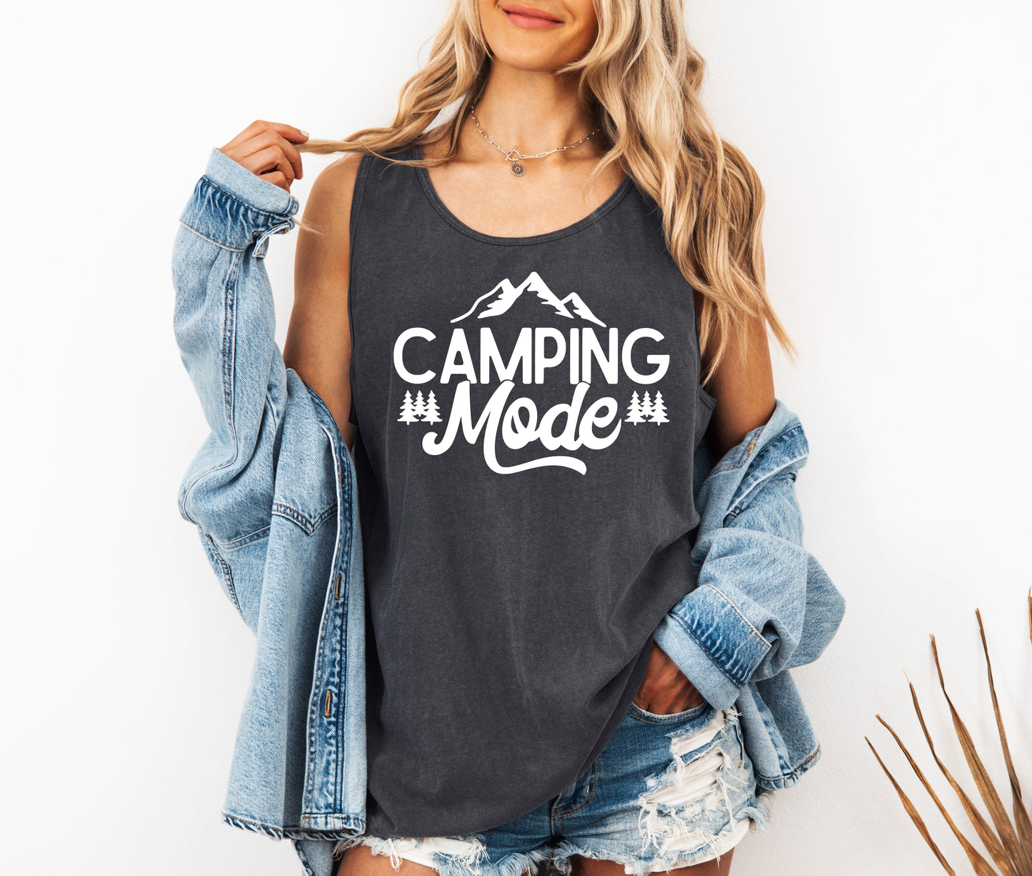 Camping Mode Mountain Hiking Nature Comfort Colors Tank Top Pepper