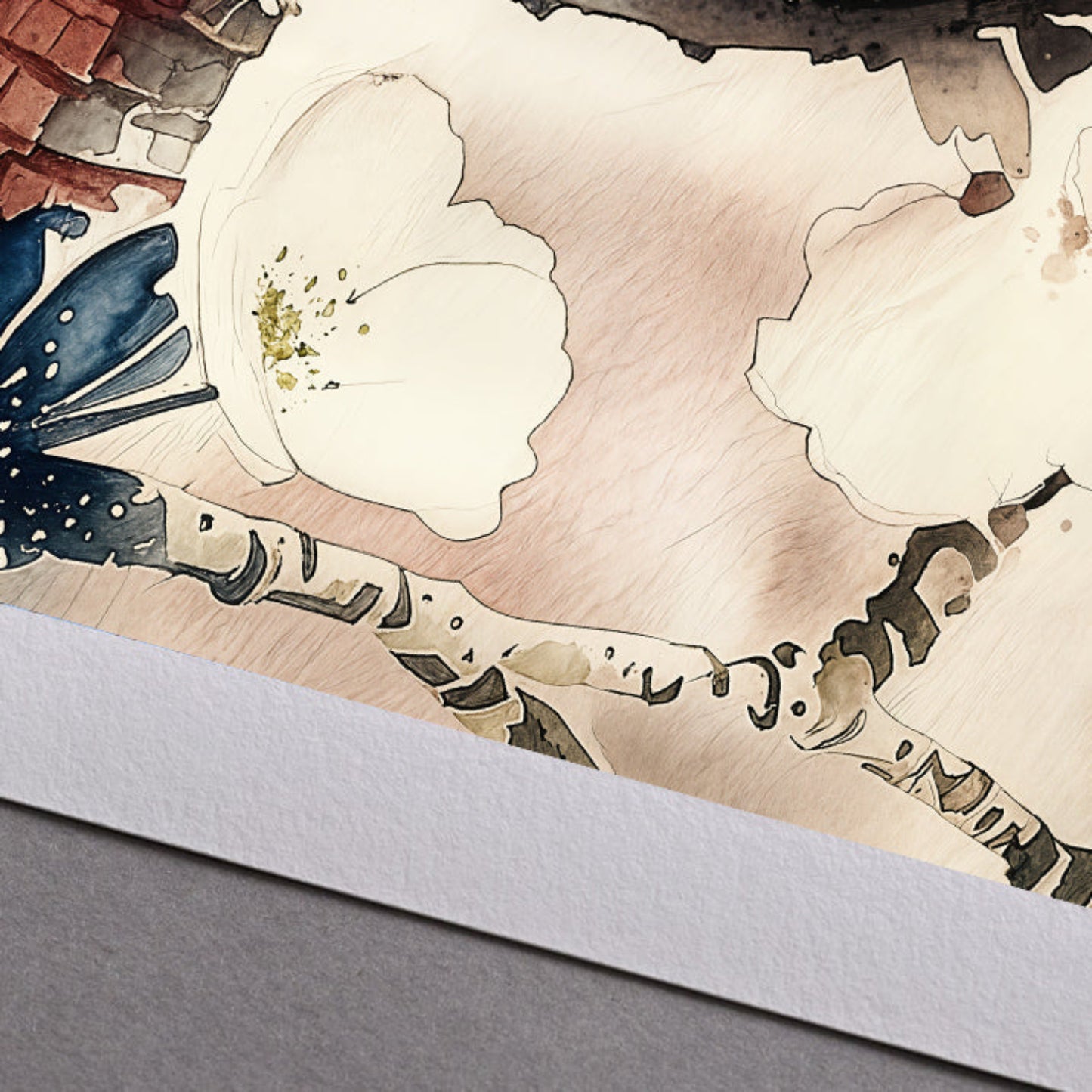 Floral Fine Art Print, Colorful Watercolor Wall Decor, Home Decoration, Gift for Flower Lovers, Nature Inspired Art