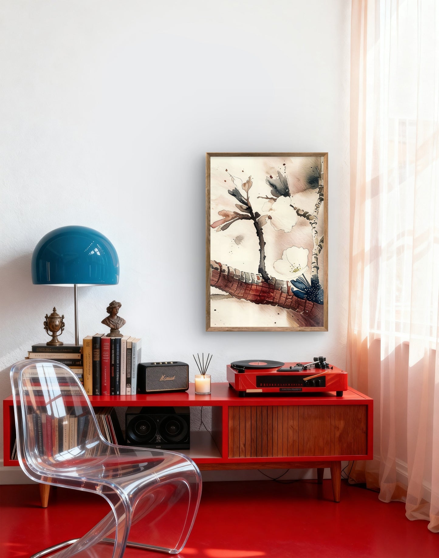 Floral Fine Art Print, Colorful Watercolor Wall Decor, Home Decoration, Gift for Flower Lovers, Nature Inspired Art