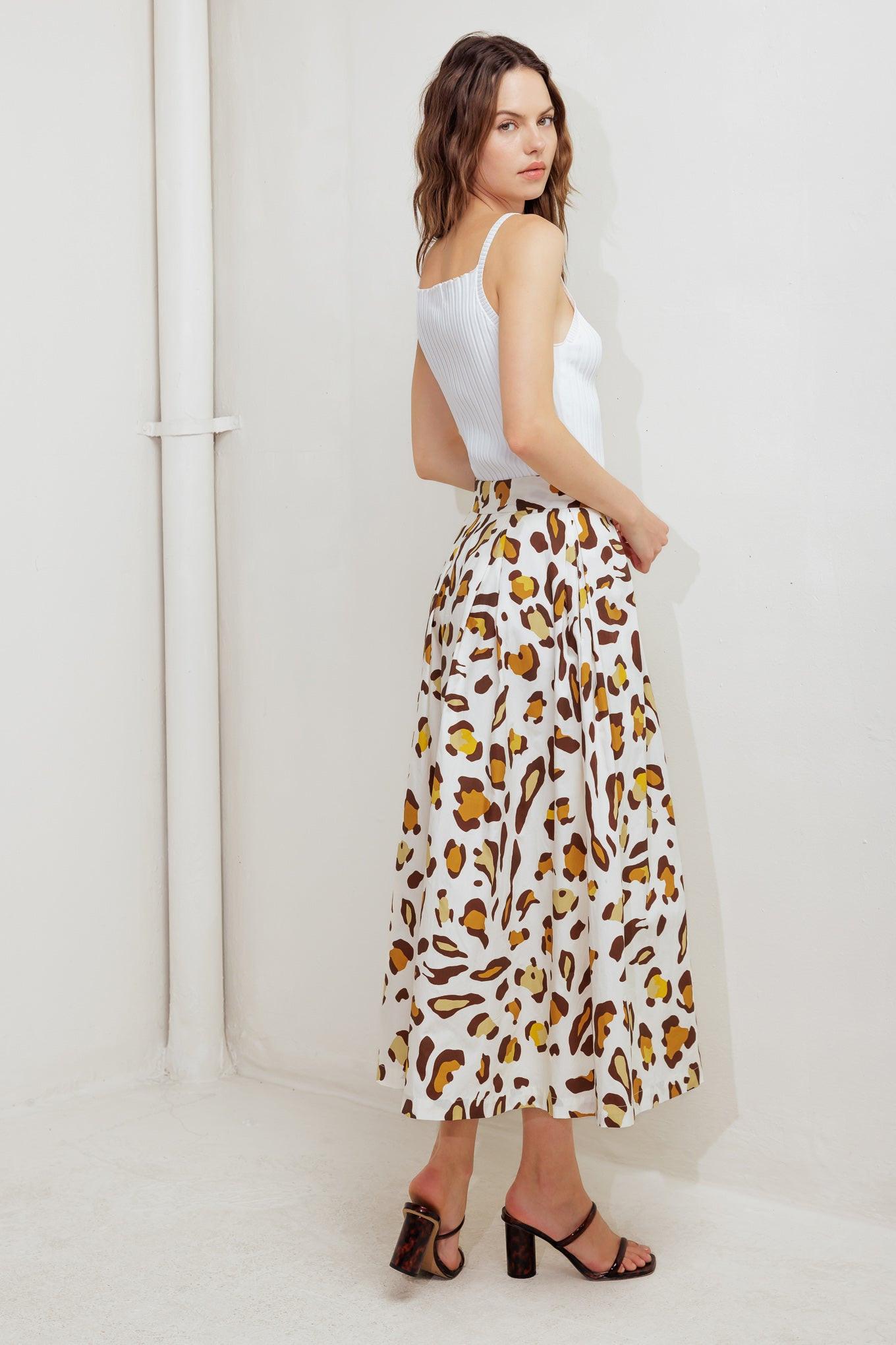 CITY JUNGLE WOVEN FULL SKIRT