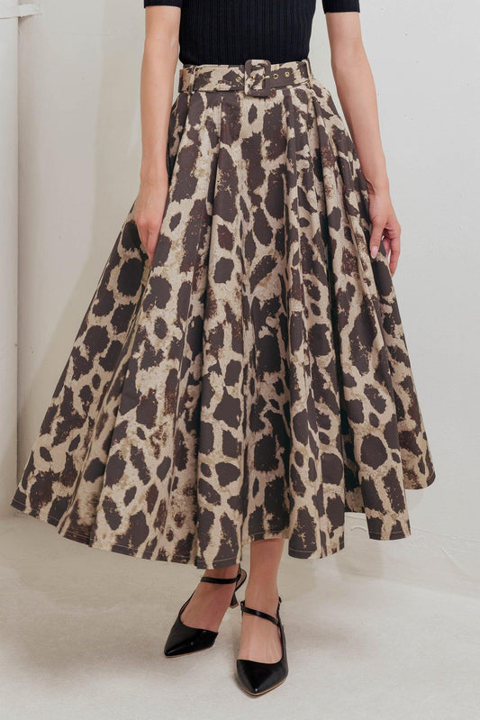 LEO LOVER WOVEN FULL MIDI SKIRT