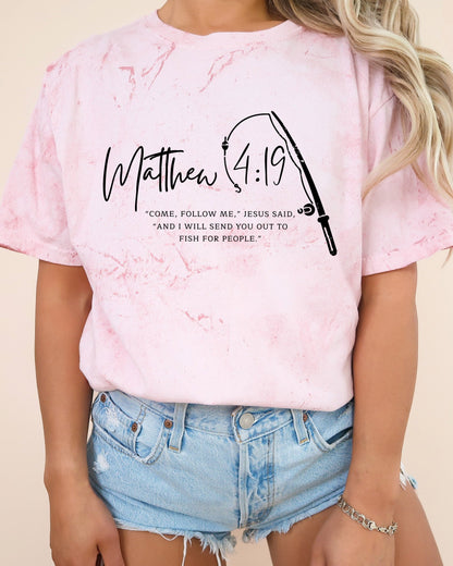 Fish for People Christian Comfort Colors Garment-Dyed T-Shirt – Discipleship Faith Graphic Tee Clay