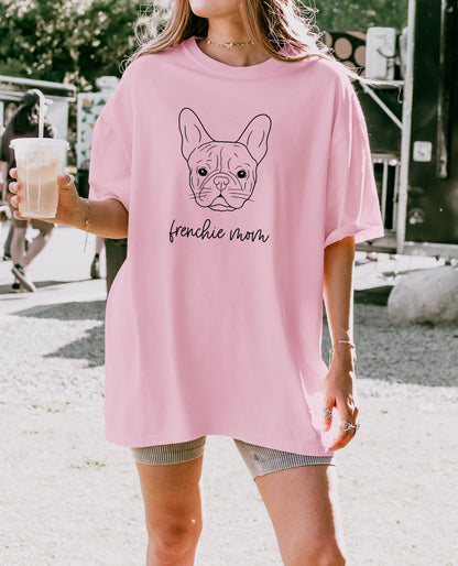 Frenchie Mom French bulldog Dog Mom Comfort Colors T Shirt Blossom