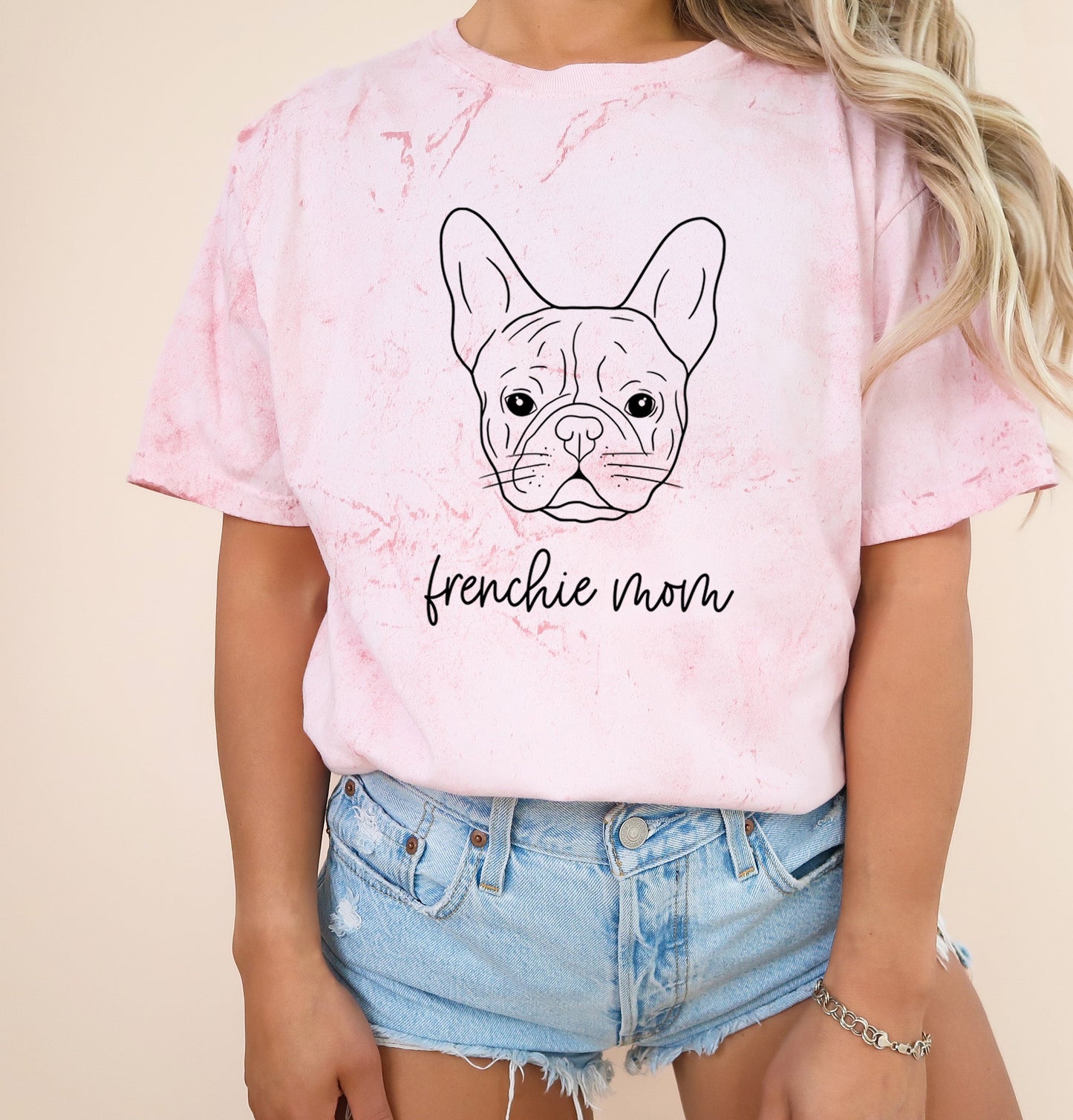 Frenchie Mom French bulldog Dog Mom Comfort Colors T Shirt Clay