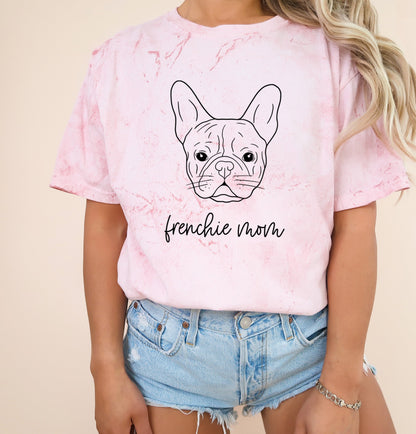 Frenchie Mom French bulldog Dog Mom Comfort Colors T Shirt Clay