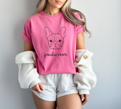 Frenchie Mom French bulldog Dog Mom Comfort Colors T Shirt Crunchberry