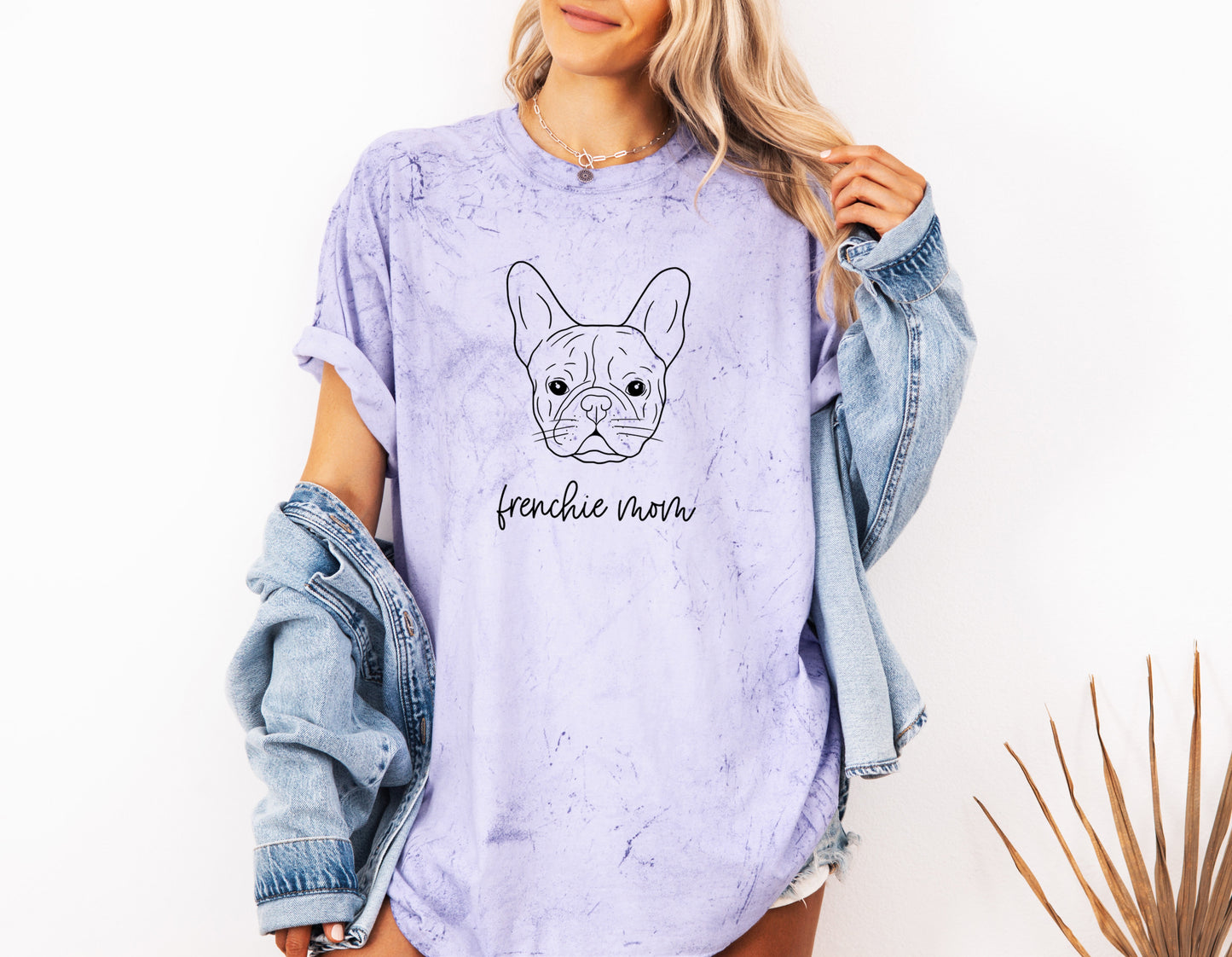 Frenchie Mom French bulldog Dog Mom Comfort Colors T Shirt Amethyst