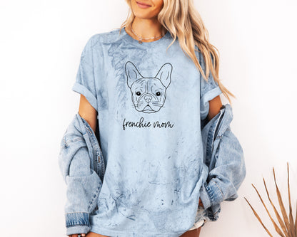 Frenchie Mom French bulldog Dog Mom Comfort Colors T Shirt Ocean