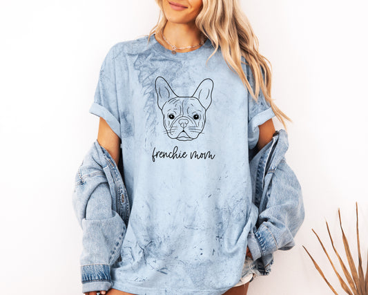 Frenchie Mom French bulldog Dog Mom Comfort Colors T Shirt Ocean