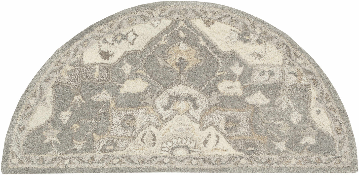 Broomfield 1196 Hand Tufted Taupe Wool Rug 2' x 4' Hearth