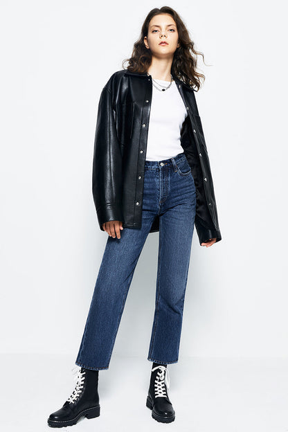 Manhattan High Rise Straight Ankle Jeans HJ160 Born to Run