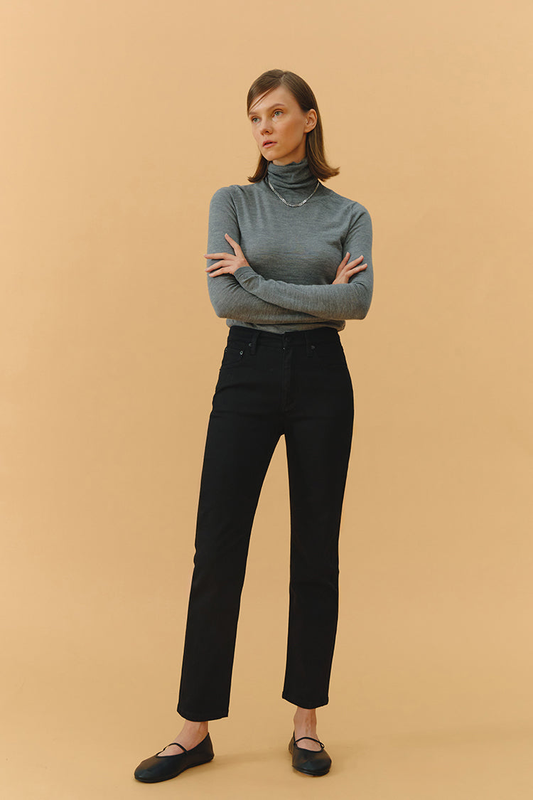 Two Shots High Rise Straight Crop Jeans HJ013 Bad Romance