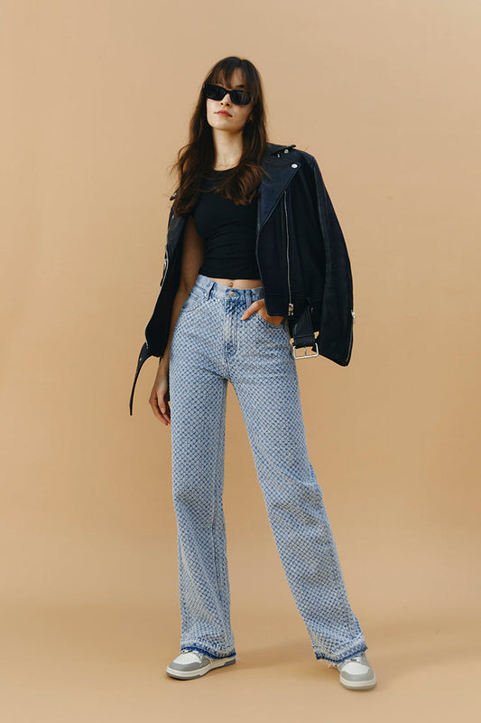 Coney Island Whitefish Tweed Wide Jeans HJ007 [FINAL SALE] Stay - FINAL SALE