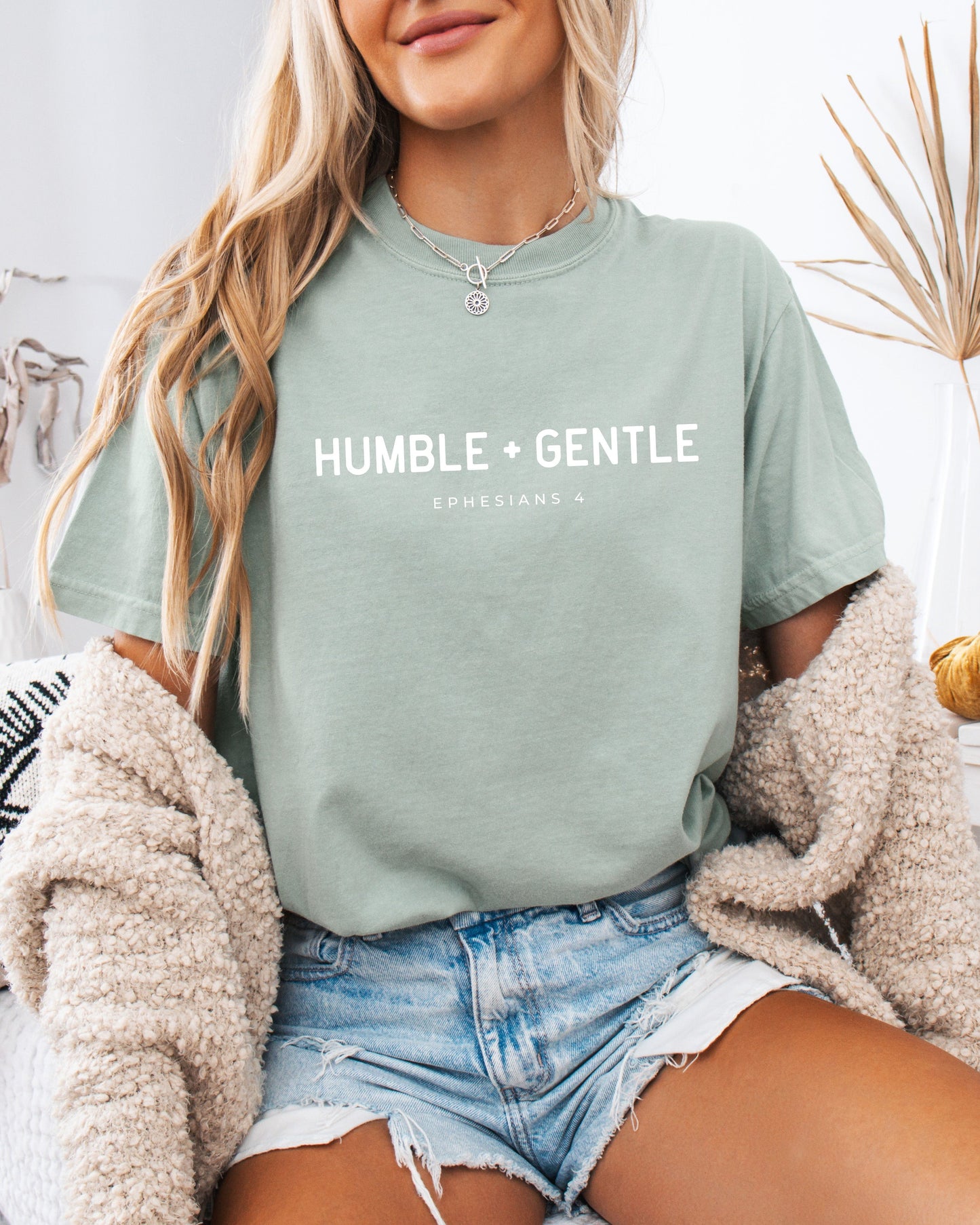 Humble & Gentle Christian Comfort Colors Garment Dyed T Shirt Bay