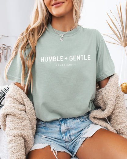 Humble & Gentle Christian Comfort Colors Garment Dyed T Shirt Bay