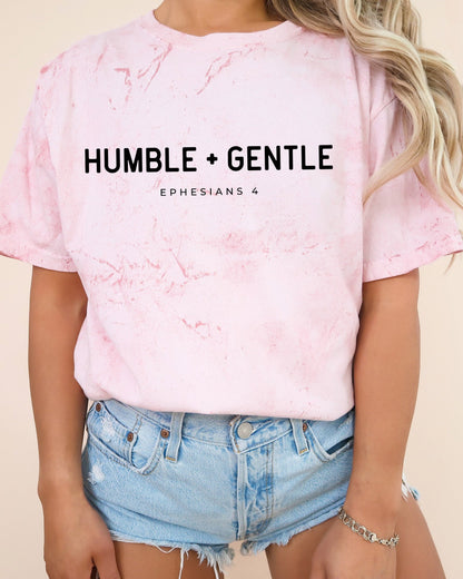 Humble & Gentle Christian Comfort Colors Garment Dyed T Shirt Clay