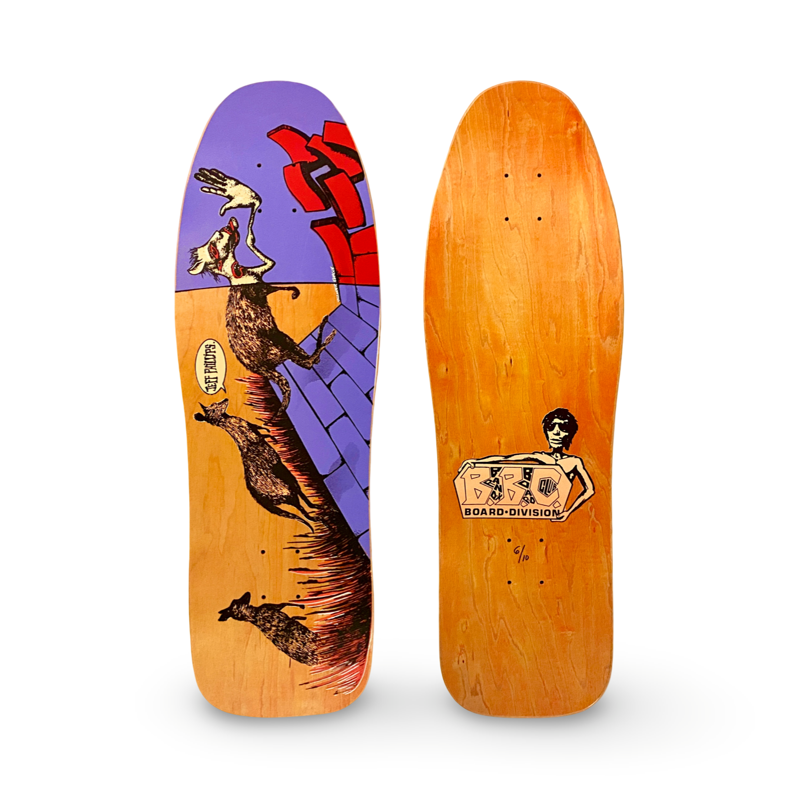Jeff Phillips Kangaroo Limited Edition BBC Deck, HAND-PAINTED 10"x31" (1 of 10)