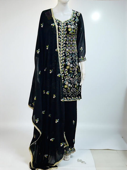 Short kurti with Plazzo set