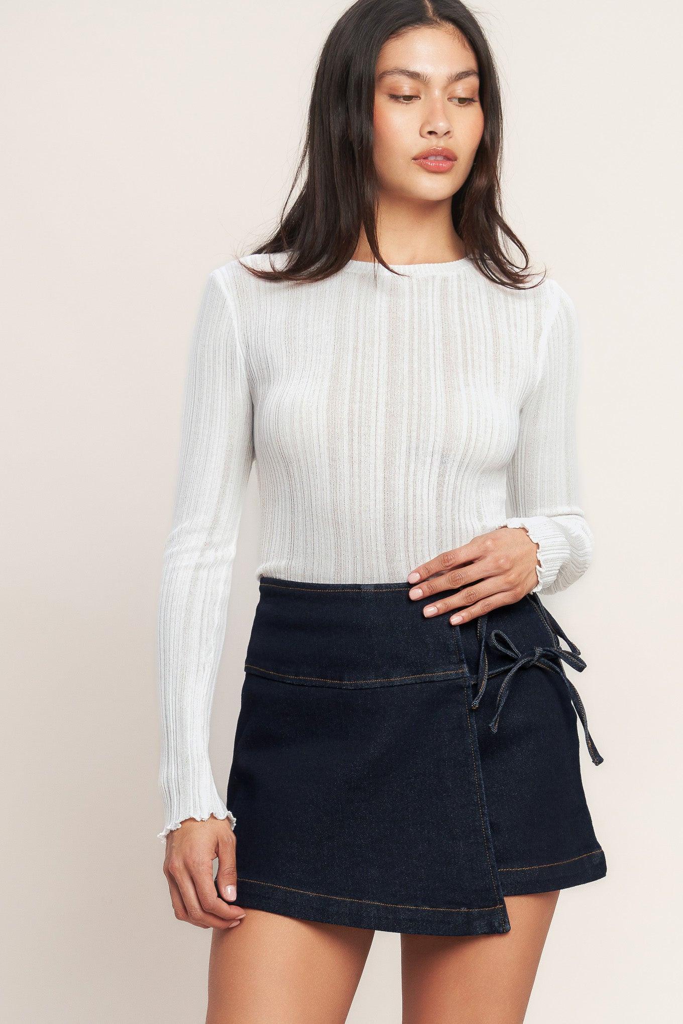 WEEKEND READY DENIM SKIRT