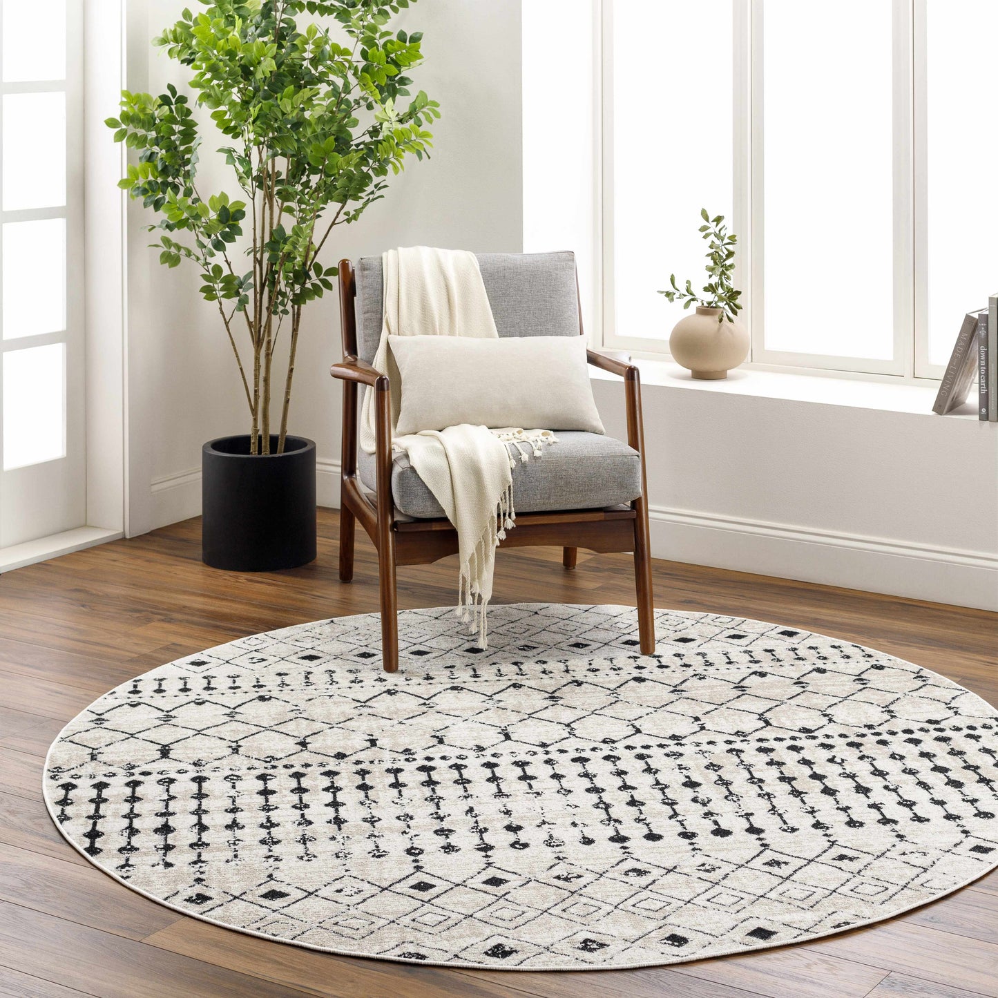 Joppatowne Washable Area Rug - Clearance 6'7" x 6'7" Round