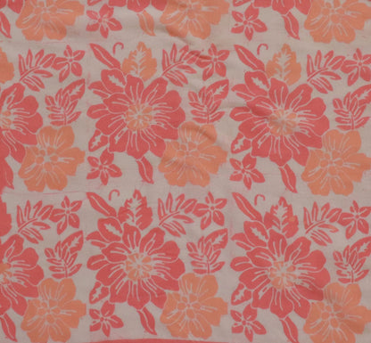 Handmade Batik Scarf, 100% Soft Cotton, Pink Bloom, Floral