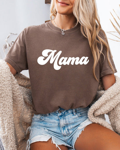 Groovy Mama Comfort Colors T Shirt Espresso
