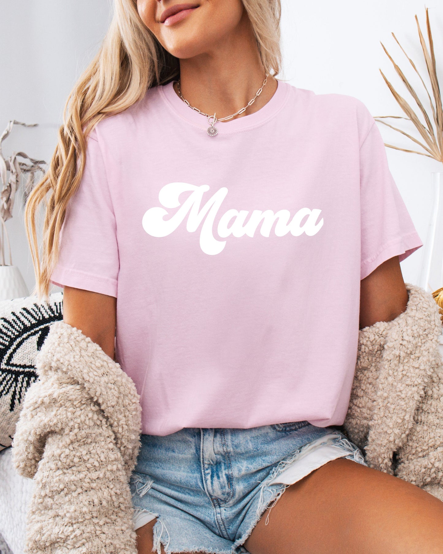 Groovy Mama Comfort Colors T Shirt Blossom
