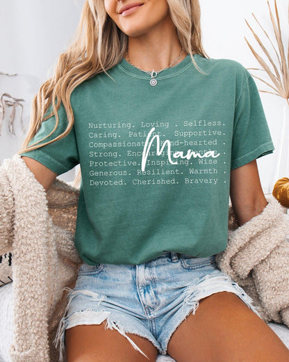 Definition Of Mama Comfort Colors T Shirt Light Green