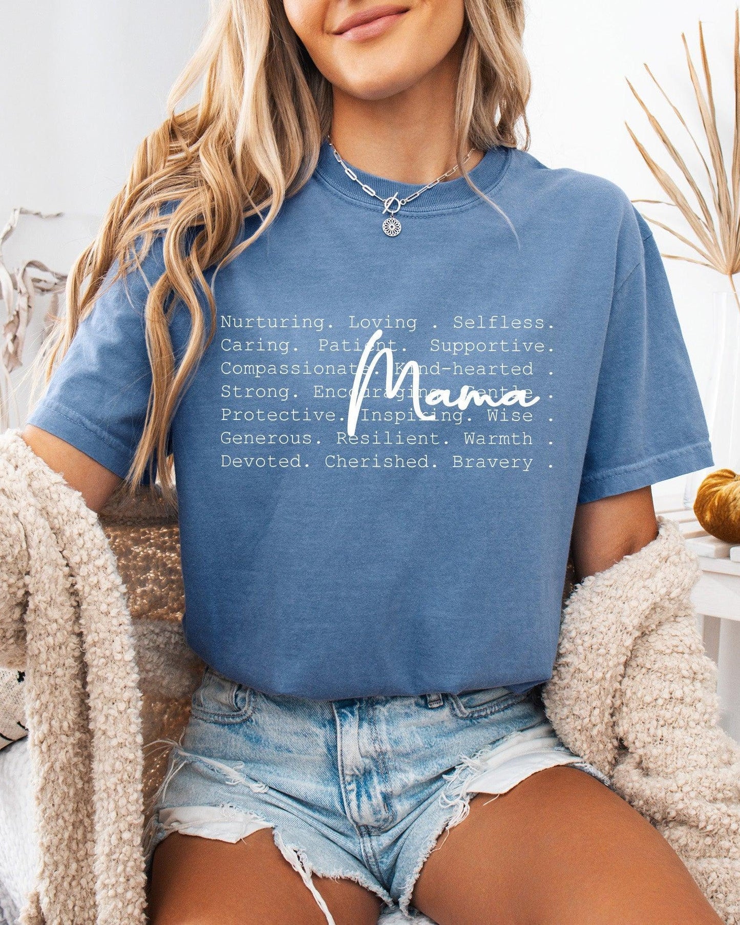 Definition Of Mama Comfort Colors T Shirt Blue Jean