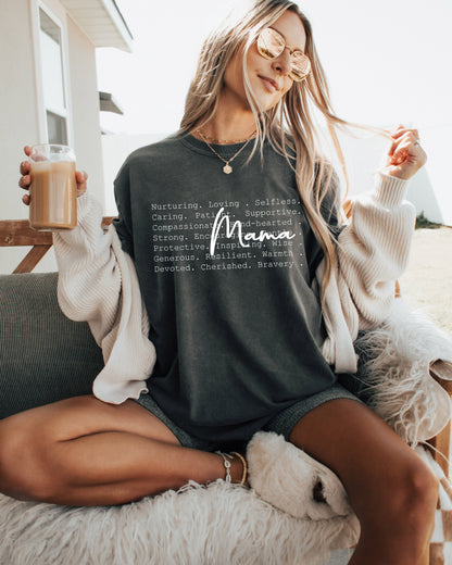 Definition Of Mama Comfort Colors T Shirt Pepper