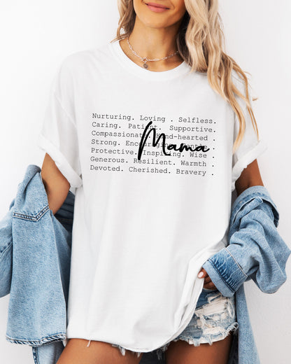 Definition Of Mama Comfort Colors T Shirt White