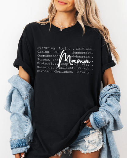 Definition Of Mama Comfort Colors T Shirt Black