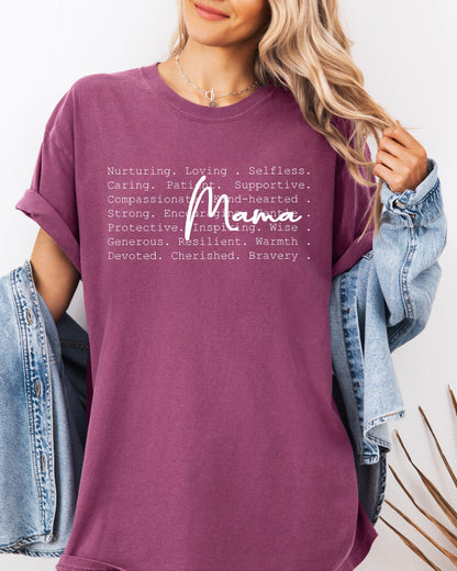 Definition Of Mama Comfort Colors T Shirt Berry
