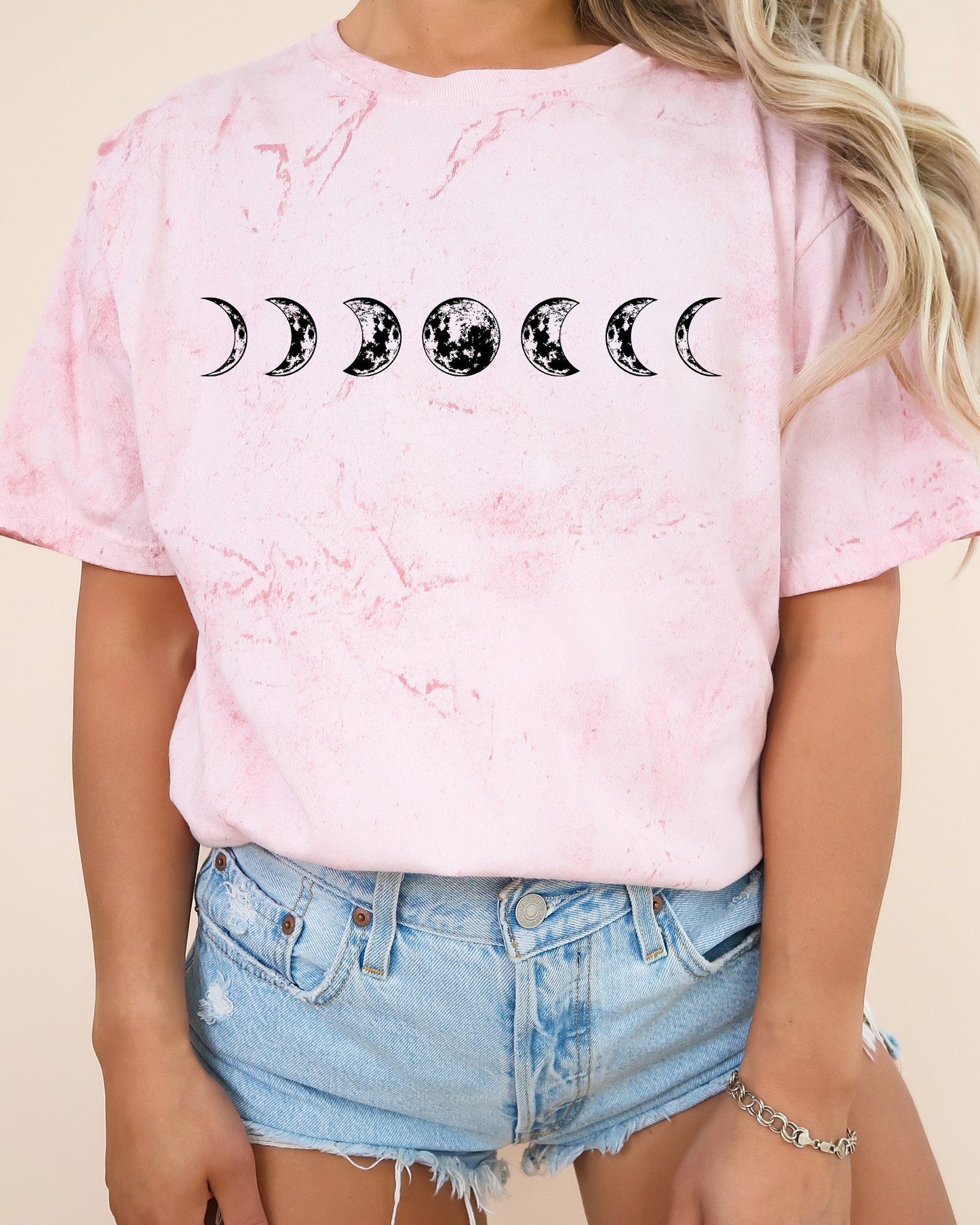 Moon Phase Nature Comfort Colors Garment-Dyed T-Shirt – Summer Vacation Camping Graphic Tee Clay