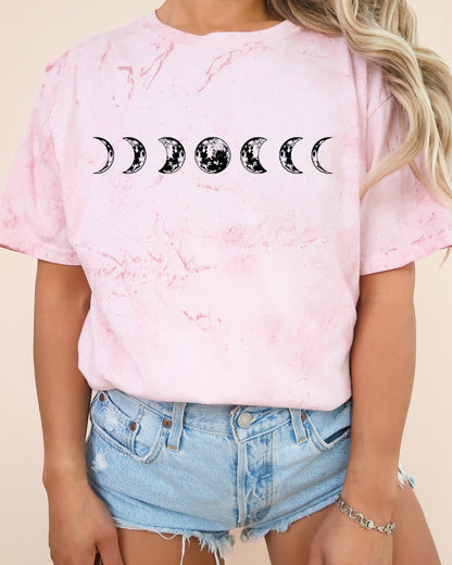 Moon Phase Nature Comfort Colors Garment-Dyed T-Shirt – Summer Vacation Camping Graphic Tee Clay