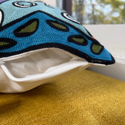 Moonlight Meetup | Embroidered Pillow Cover | Cat Lovers Collection