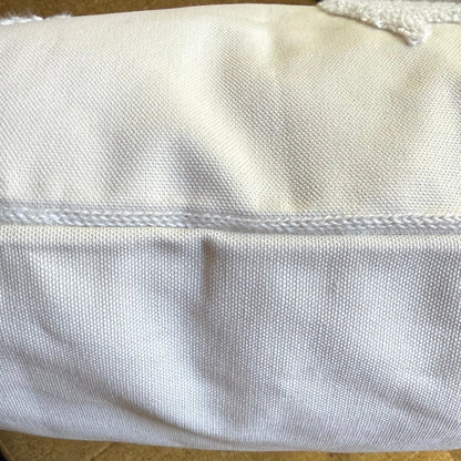 Neutral Winter Deer Embroidered Pillow Cover
