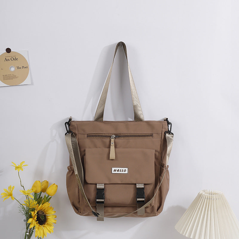 Casual fashion tote bag, stylish large capacity hobo bag, portable crossbody shoulder bag brown
