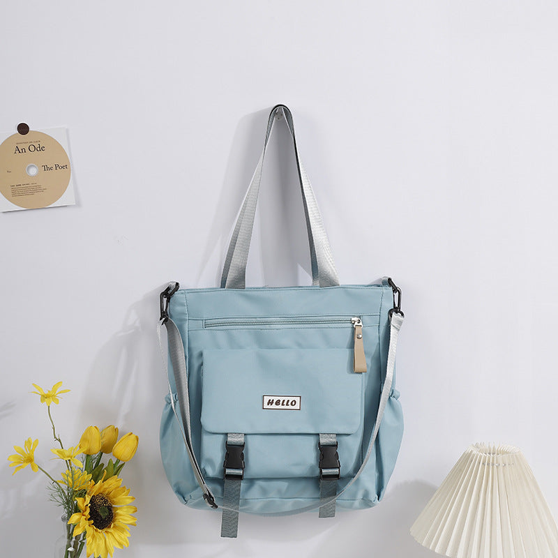 Casual fashion tote bag, stylish large capacity hobo bag, portable crossbody shoulder bag Light blue