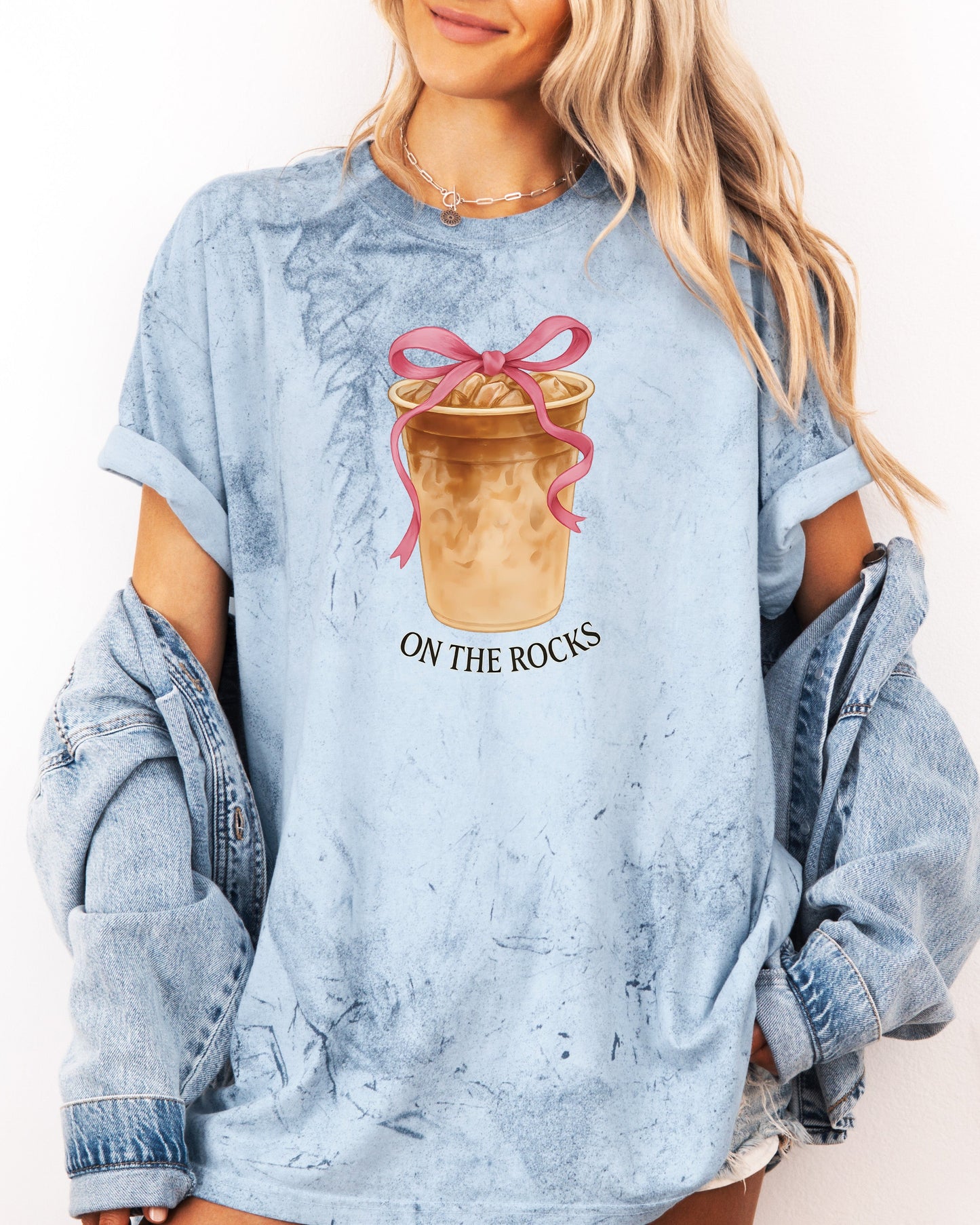 On the Rocks Iced Latte Comfort Colors Garment-Dyed T-Shirt – Coffee Lover Graphic Tee Pepper