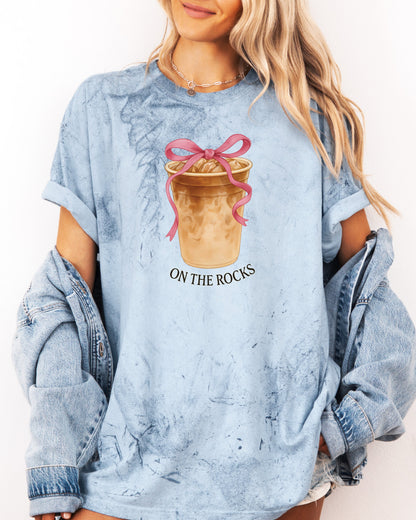 On the Rocks Iced Latte Comfort Colors Garment-Dyed T-Shirt – Coffee Lover Graphic Tee Pepper
