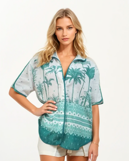 Cabana Shirt - Palma Cotton Palma Green